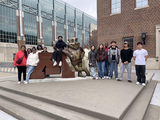 Chapter members posing together at the University of Minnesota